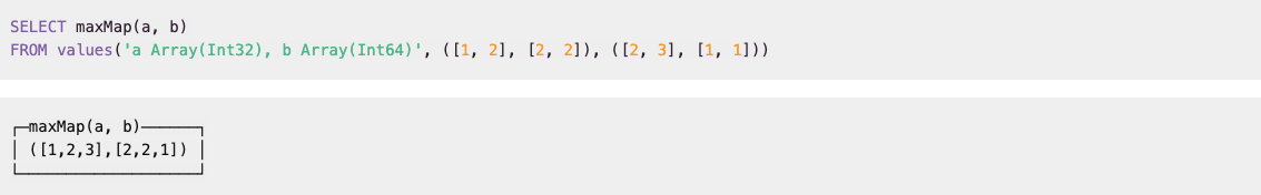 maxMap(a,b)