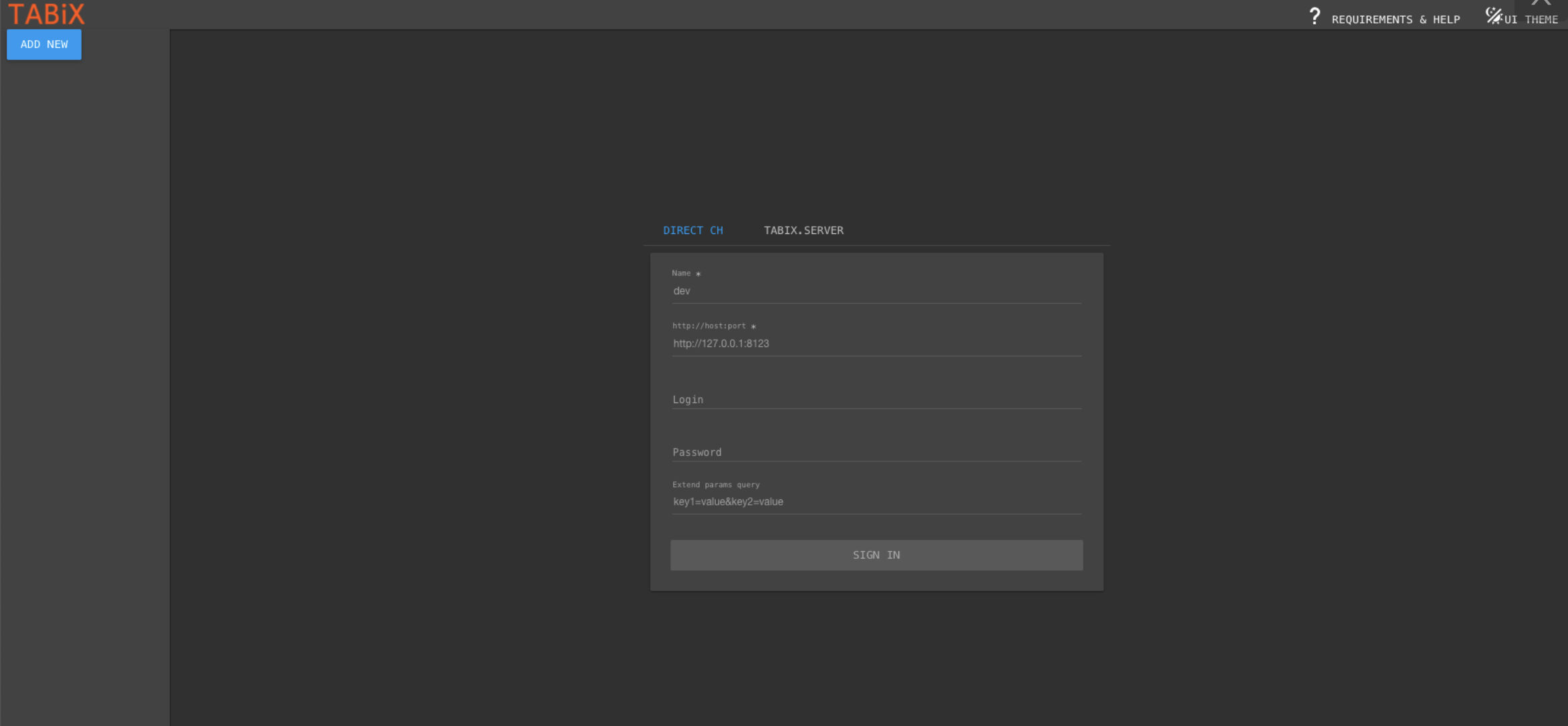 tabix home page
